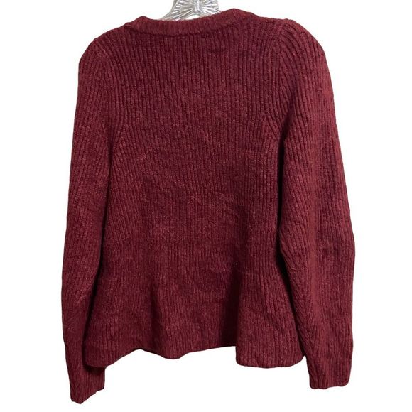 MADEWELL SZ MD Peplum Pullover Sweater - Picture 3 of 4